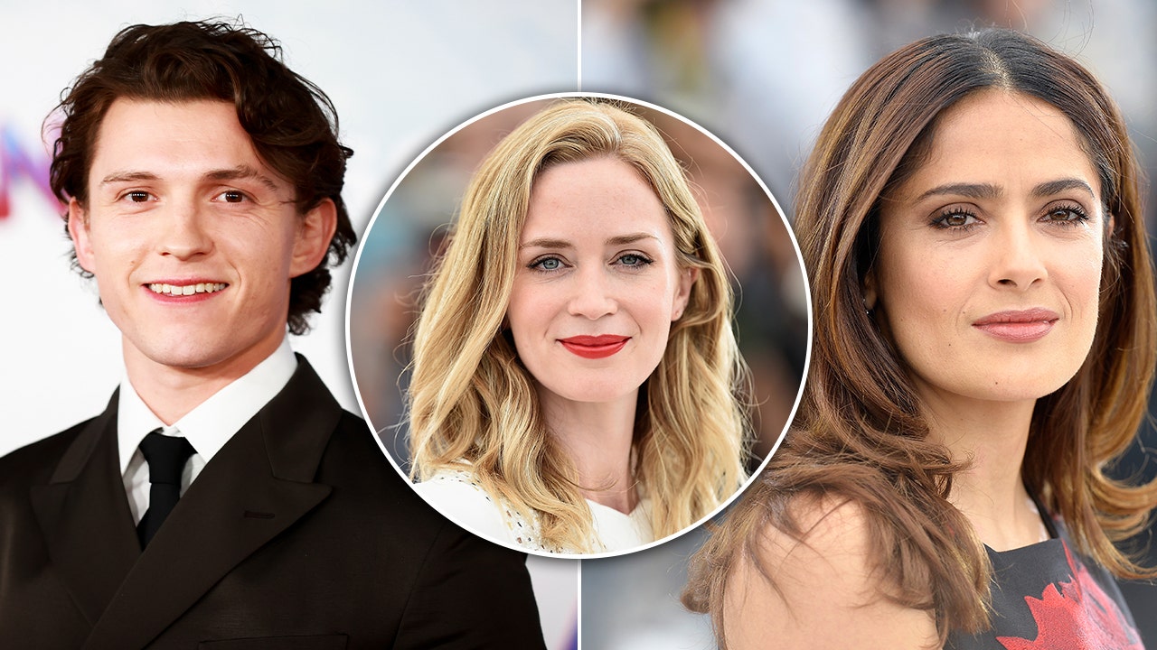 Tom Holland, Emily Blunt and Salma Hayek