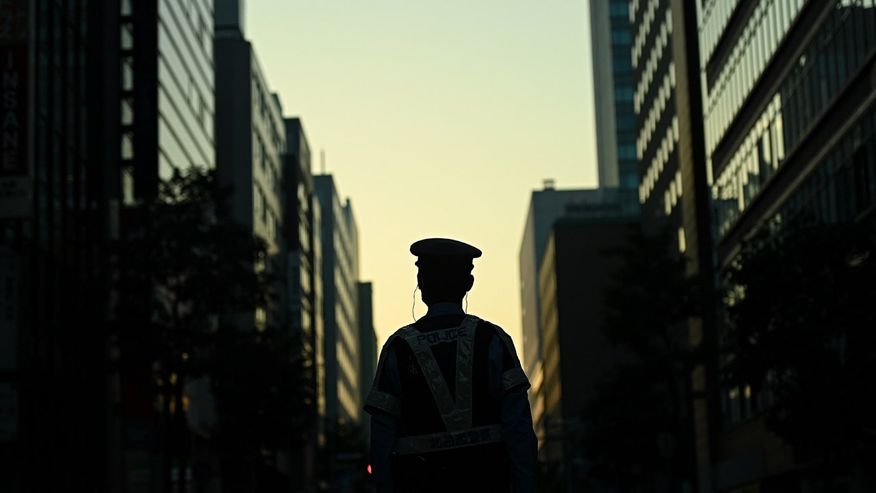 Silhouette of officer