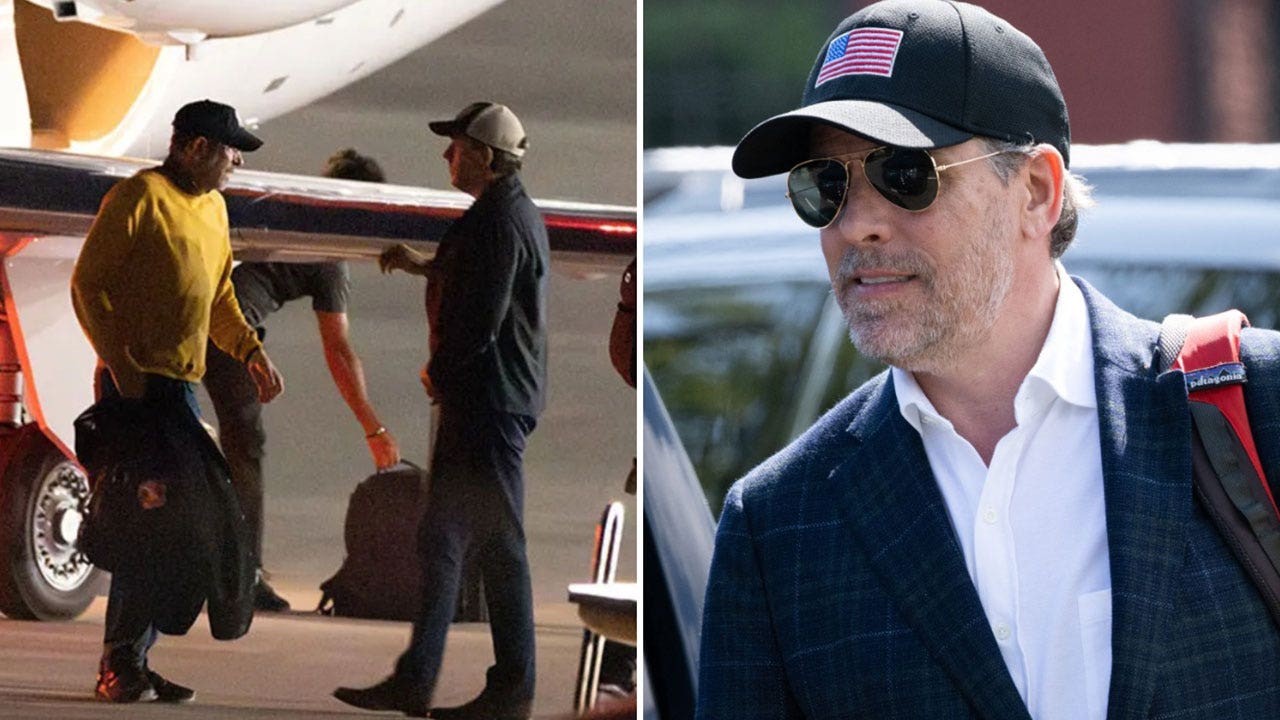 Hunter Biden spotted getting off private jet days after contradicting president’s claim on foreign cash