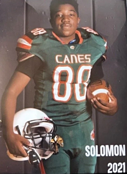 Solomon Wynn in a football uniform