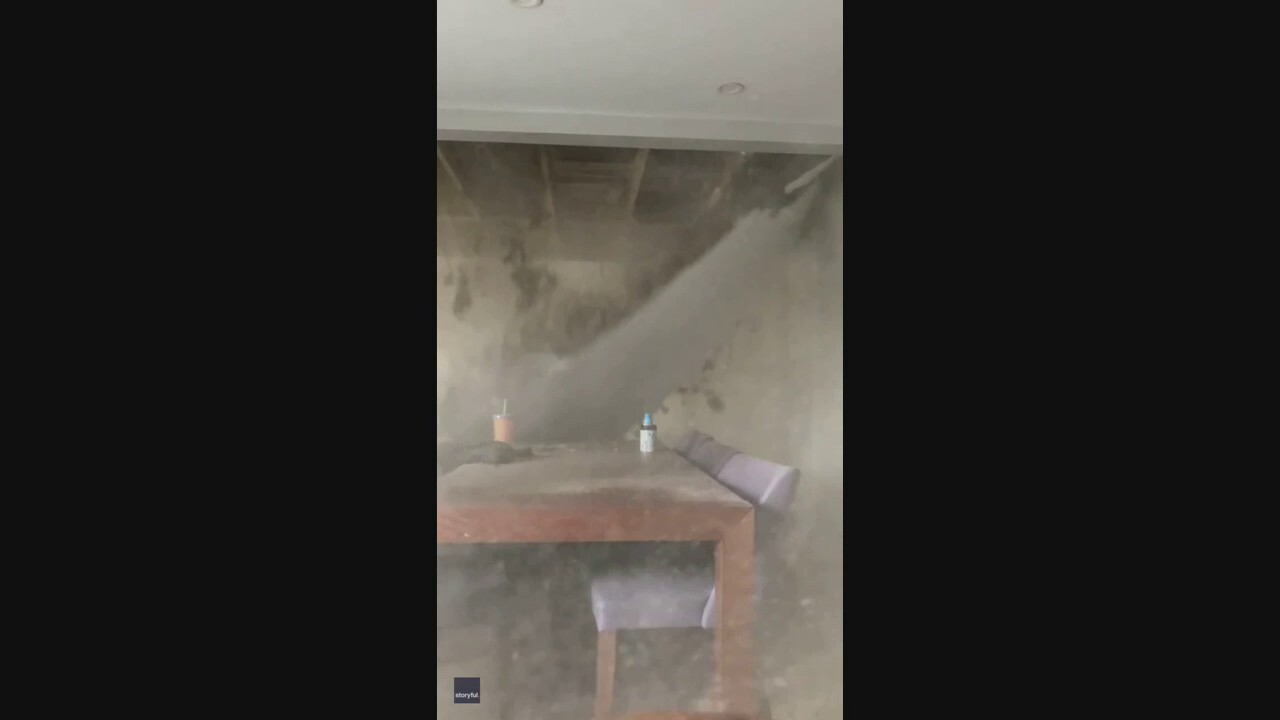 Dining room ceiling collapses in front of family in Virginia