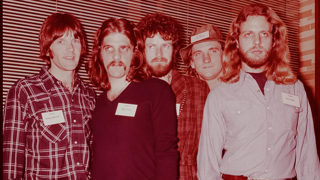 The Eagles at a press conference in Tokyo in 1976