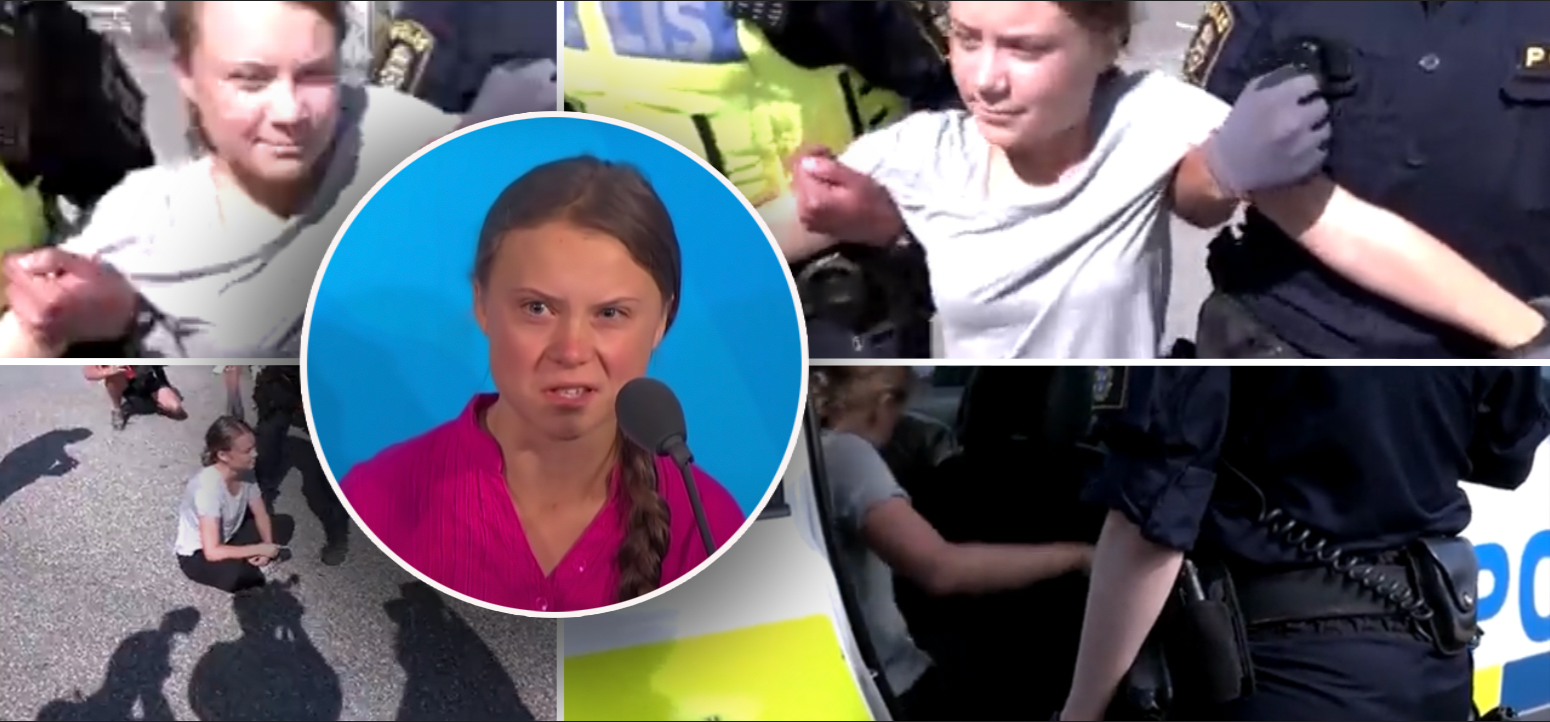 Greta Thunberg dragged out of oil facility by police, claims crime is self-defense from fossil fuels
