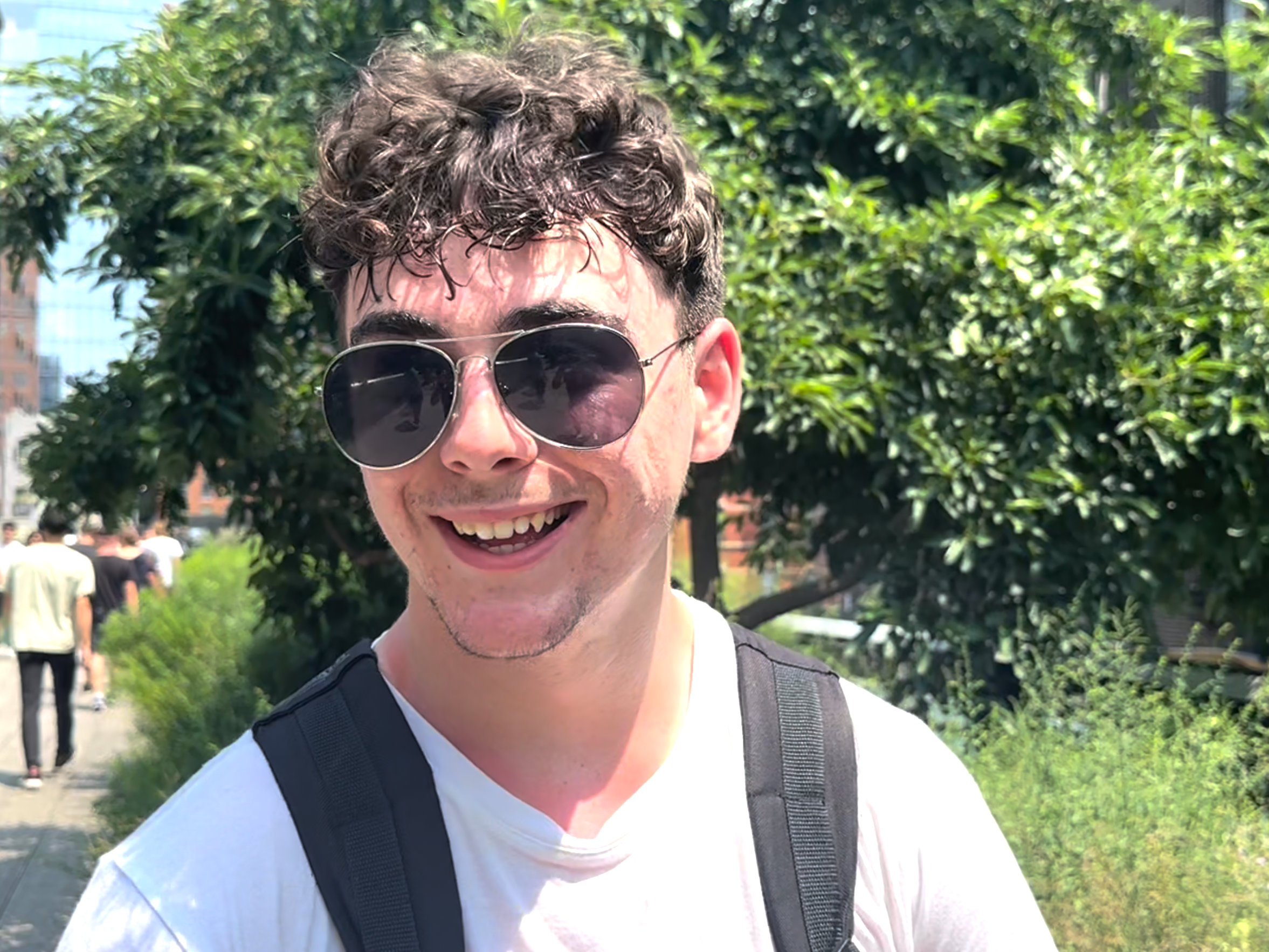 man stands in new york city talking about red flags